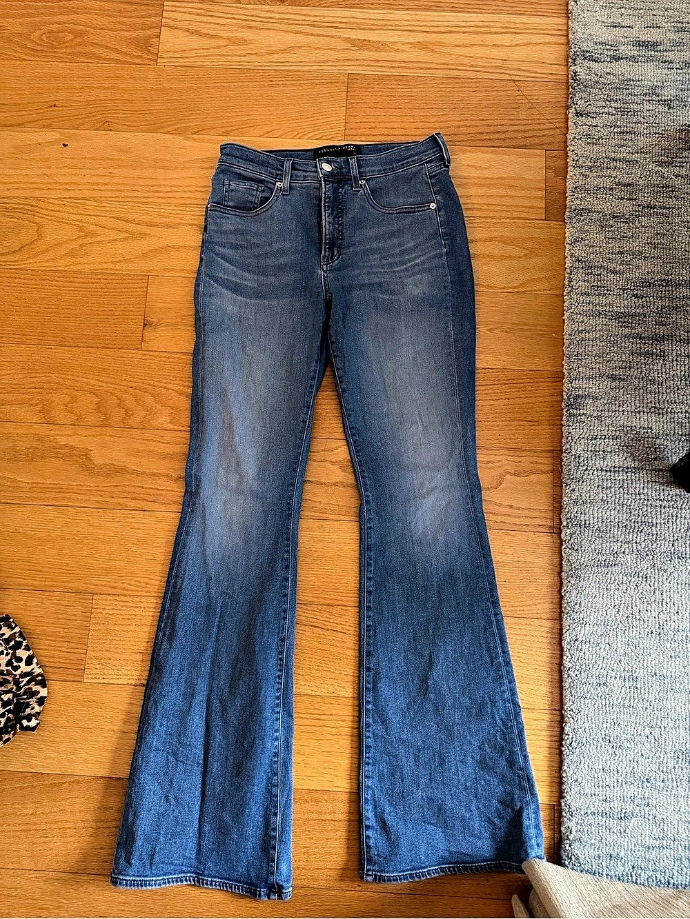 Veronica Beard Beverly Skinny Flare Jeans Blue Waist 28